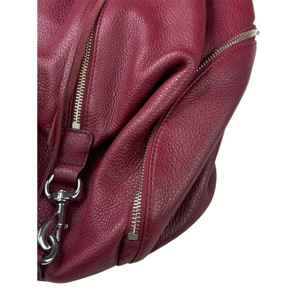 Rebecca Minkoff Julian Burgundy Leather Backpack